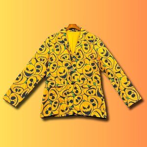Mens Suitmeister Pumpkin Jack O Lantern Jacket Horror Halloween Costume Adult